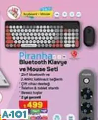 PİRANHA BLUETOOTH KLAVYE VE MOUSE SETİ
